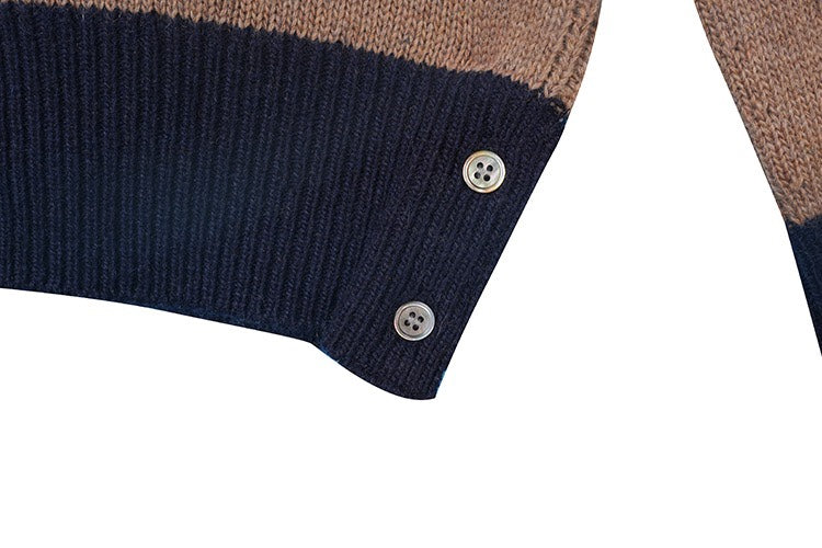 Unisex sweater by Thom Browne, knitwear detail view