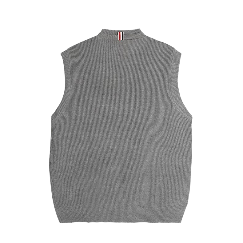 Unisex Warm Vest by Thom Browne, outerwear detail view