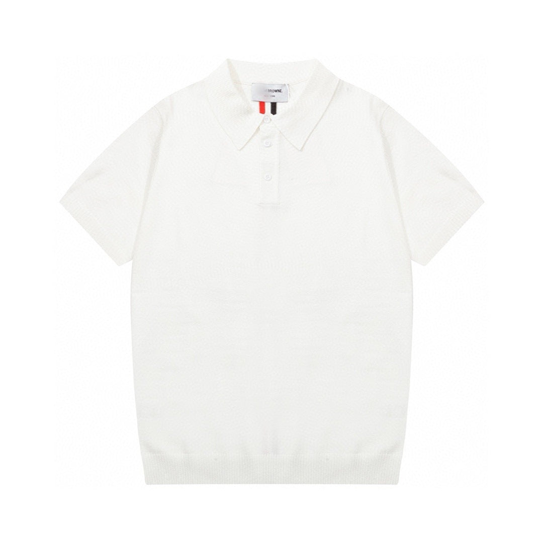Classic Knit Polo by Thom Browne, product detail view