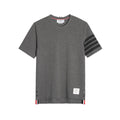 Men's Classic Four-Bar T-Shirt — Grey & Blue by Thom Browne, product detail view