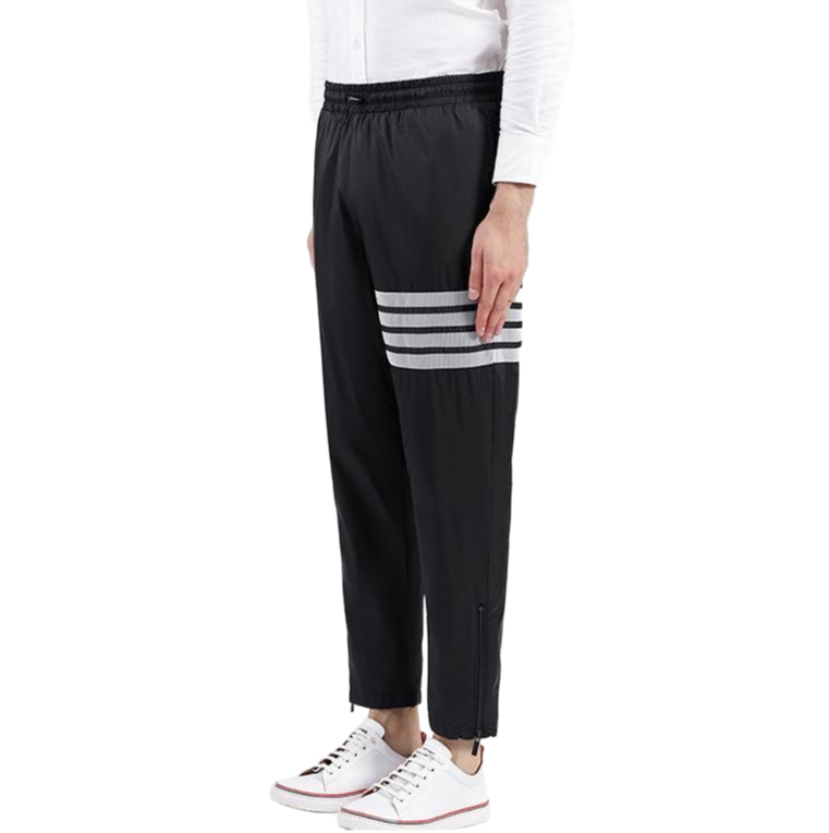Thom Browne Style Side zip track pants with Signature Four-Bar Detail - Image 5