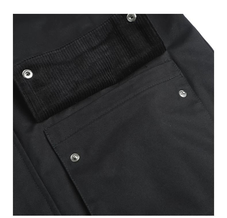 Multi-pocket jacket by Thom Browne, outerwear detail view