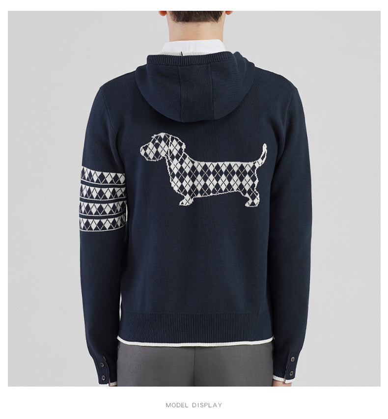 puppy Couples Hoodie by Thom Browne, garment detail view