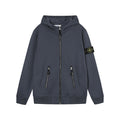 Stone Island Compass-Embroidered Zip-Up Hoodie