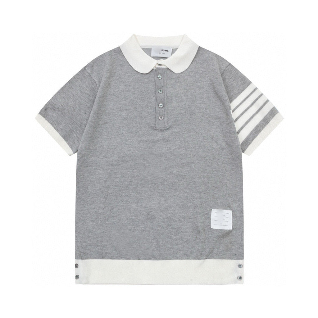 Four-Bar Stripe Knit Tee | Thom Browne