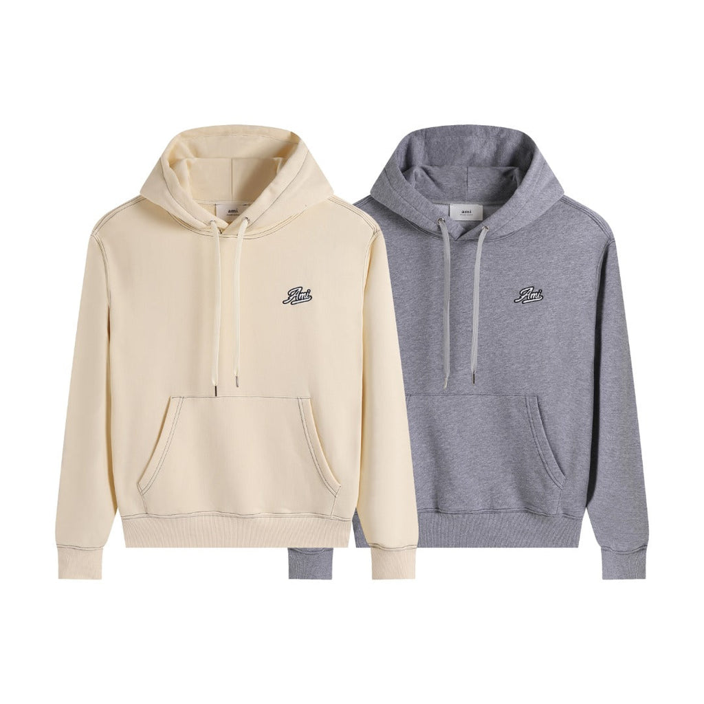 Unisex Hoodie | Grey & Apricot