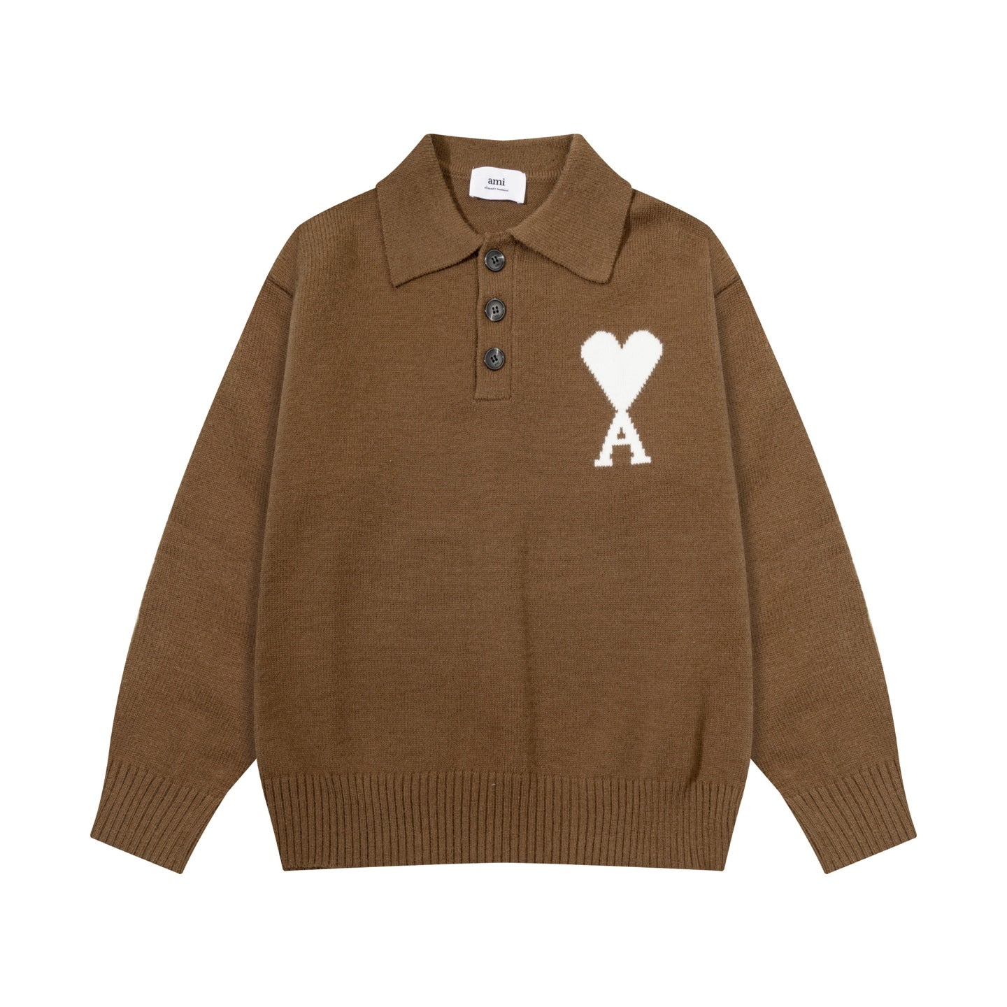 Heart Embroidered Crew Neck Sweater