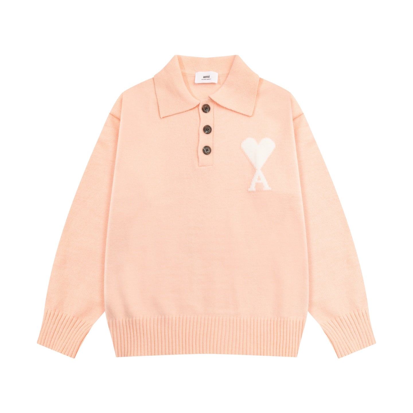 Heart Embroidered Crew Neck Sweater