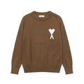 White Heart Embroidered Crewneck Sweater