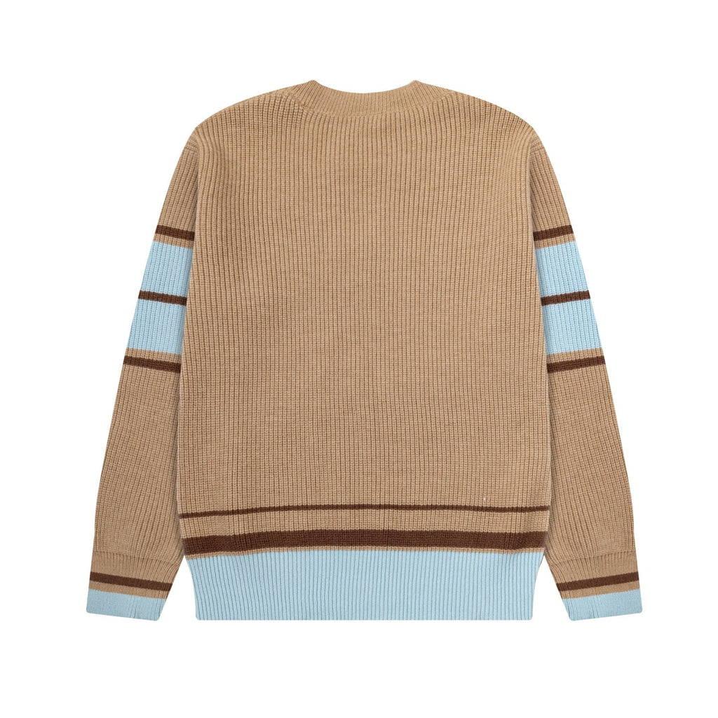 Relaxed V-Neck Knit Sweater