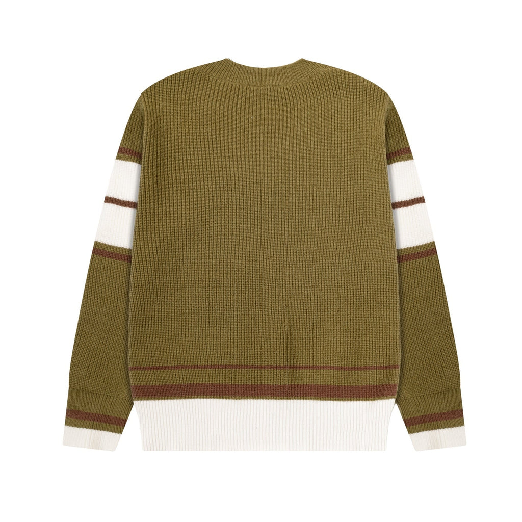 Relaxed V-Neck Knit Sweater