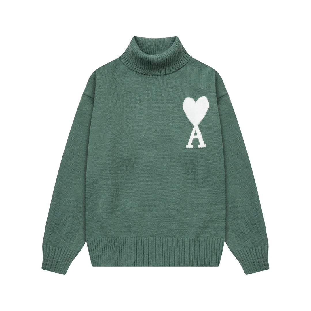 Large Heart Turtleneck Sweater ¨C Unisex