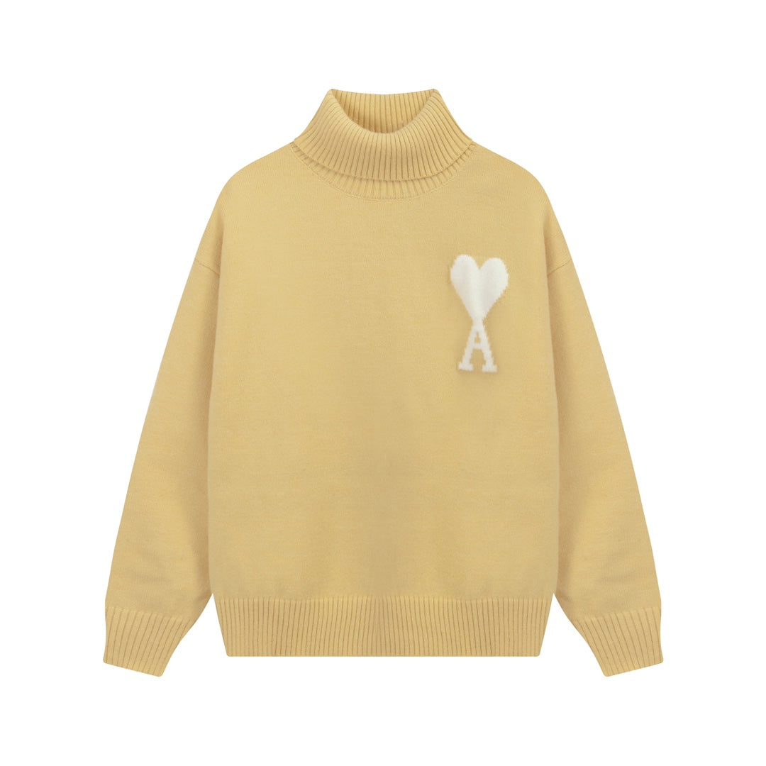 Large Heart Turtleneck Sweater ¨C Unisex