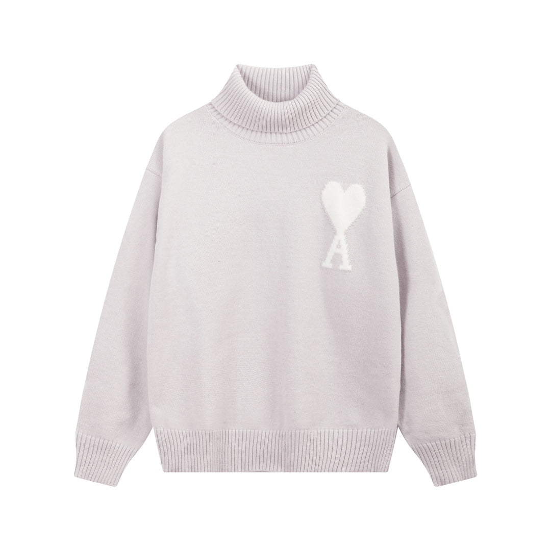 Large Heart Turtleneck Sweater ¨C Unisex