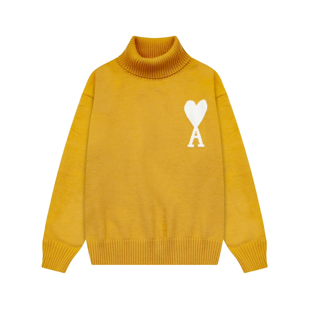 Large Heart Turtleneck Sweater ¨C Unisex