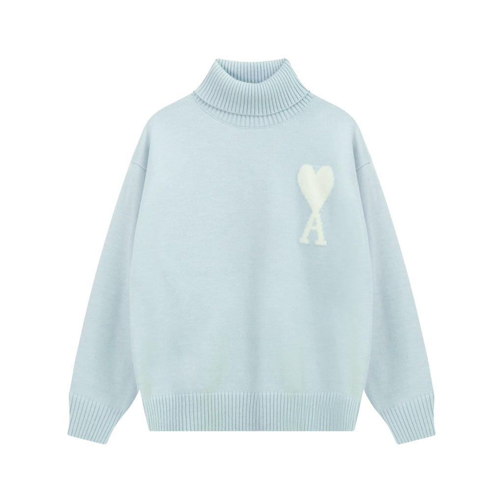 Large Heart Turtleneck Sweater ¨C Unisex
