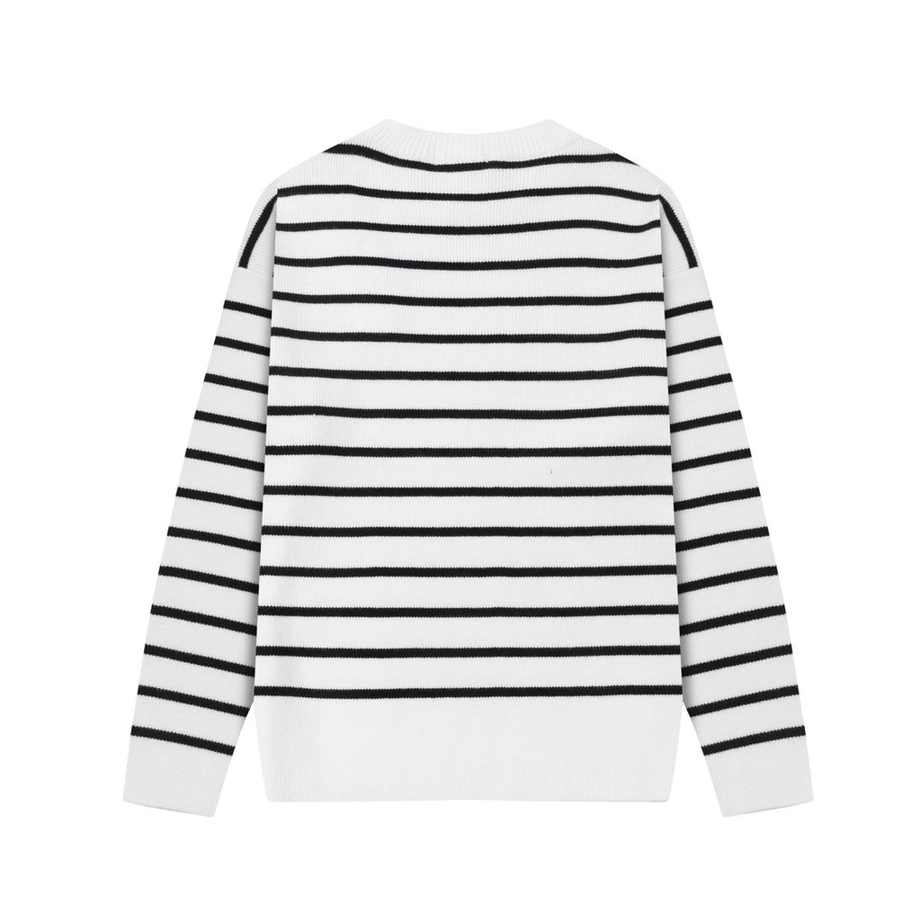 AMI Paris Striped Wool-Blend Sweater