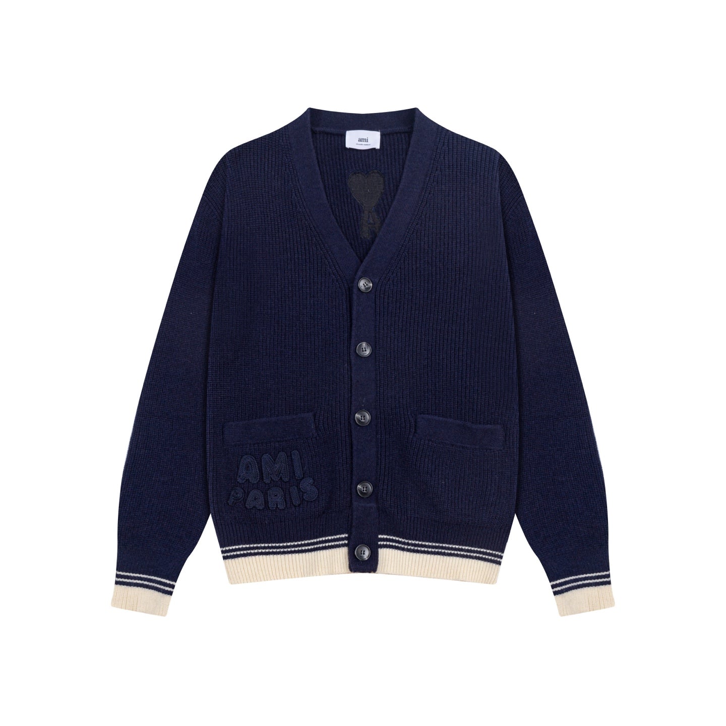 Striped V-Neck Knit Cardigan ¨C Unisex