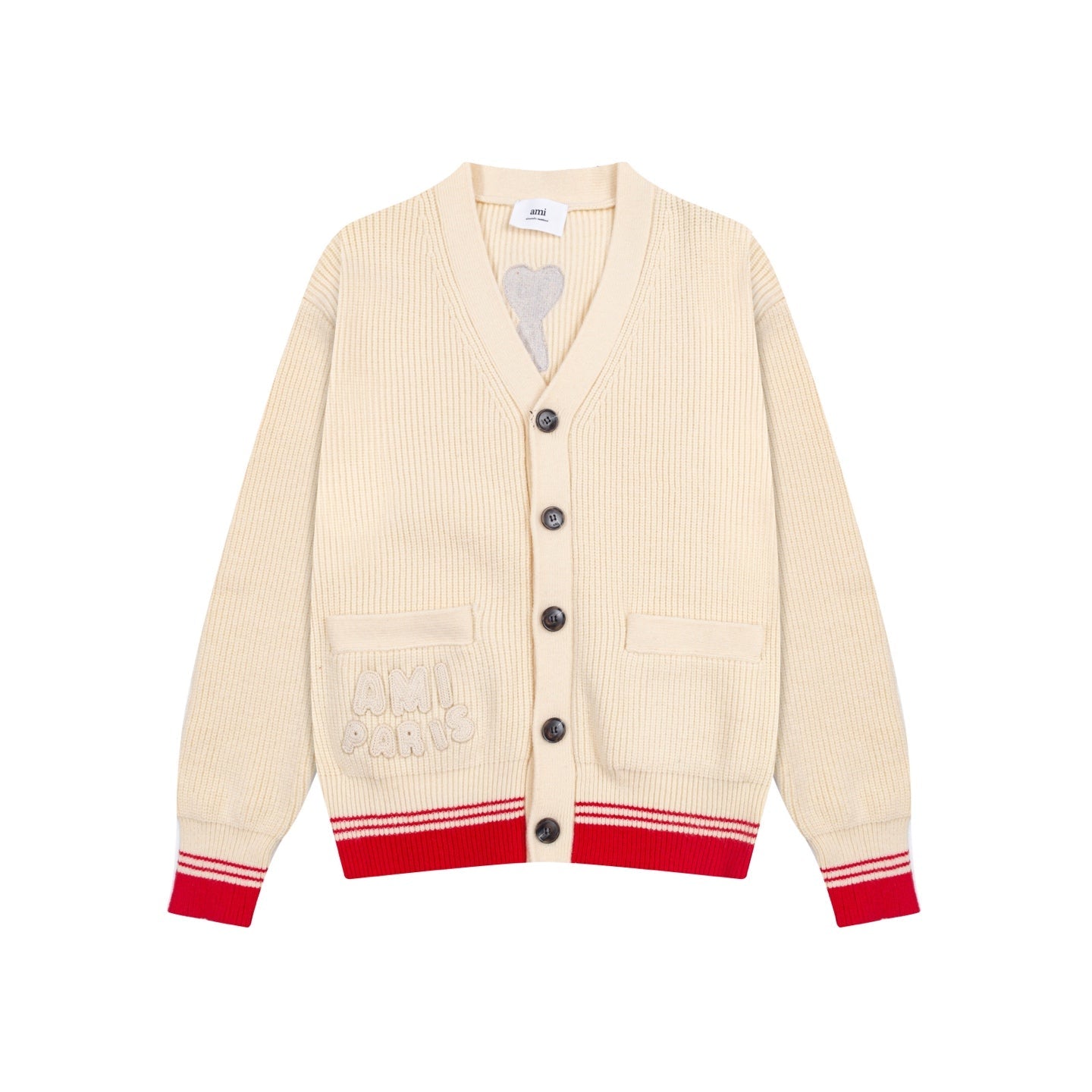 Striped V-Neck Knit Cardigan ¨C Unisex
