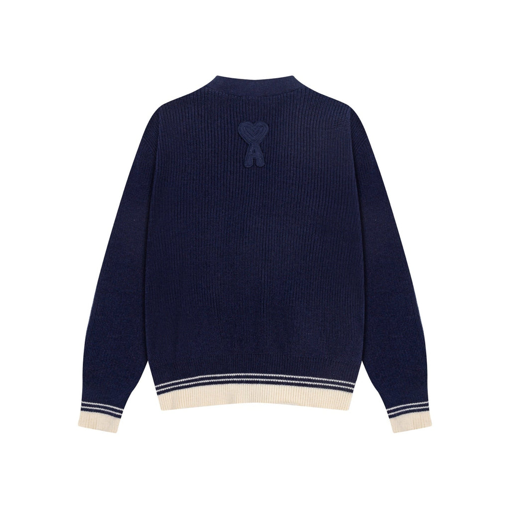 Striped V-Neck Knit Cardigan ¨C Unisex
