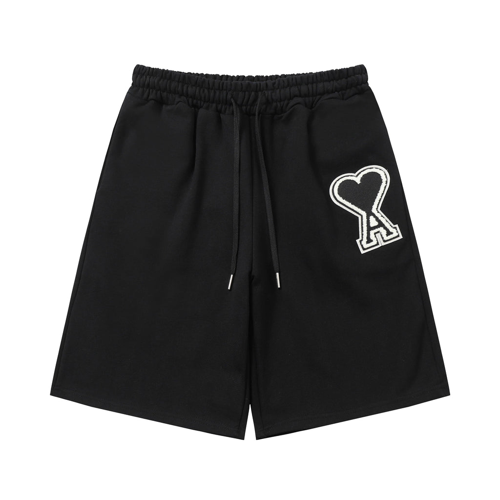 AMI  Classic Embroidered Heart Logo Shorts