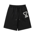 AMI  Classic Embroidered Heart Logo Shorts