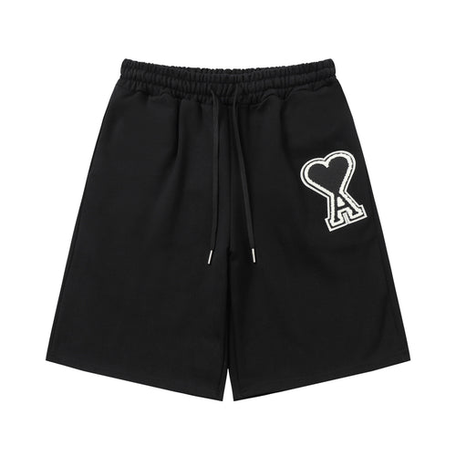 AMI  Classic Embroidered Heart Logo Shorts