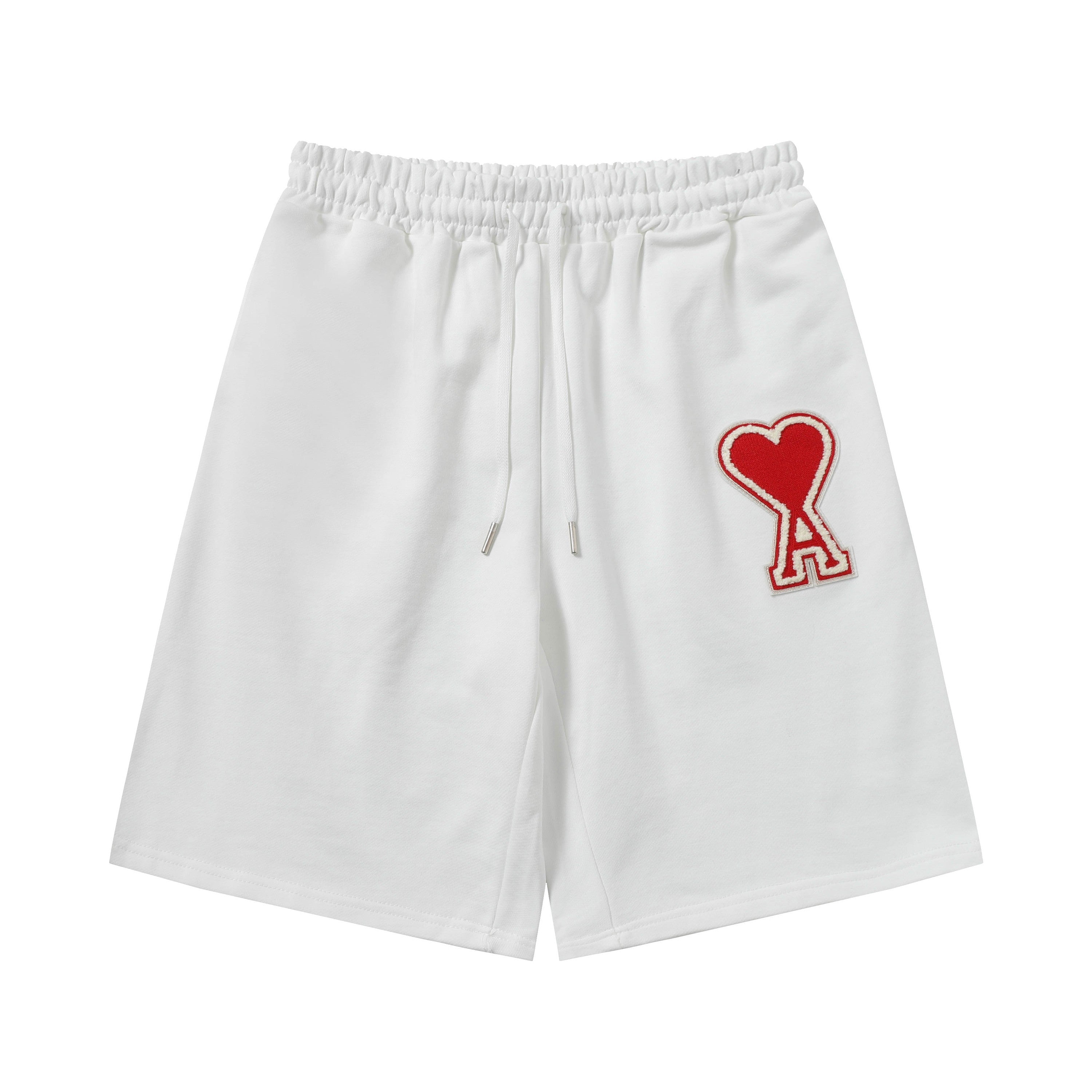 AMI  Classic Embroidered Heart Logo Shorts