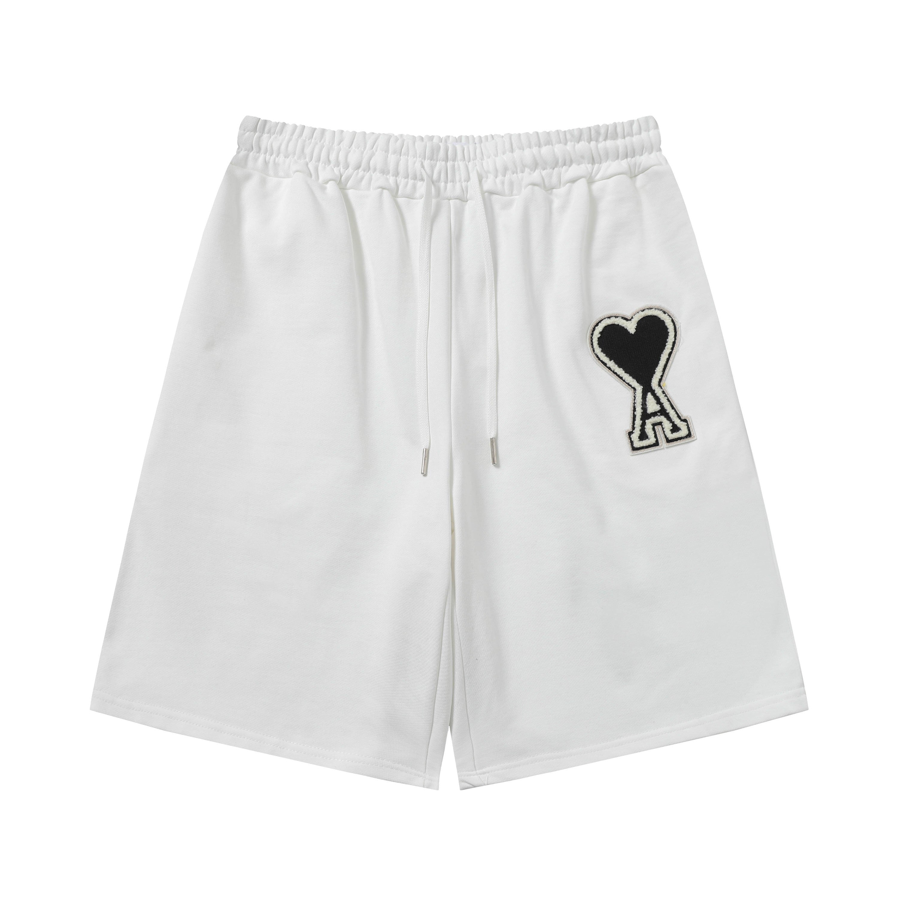 AMI  Classic Embroidered Heart Logo Shorts