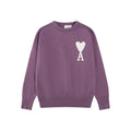 Jacquard Heart Crew Neck Sweater