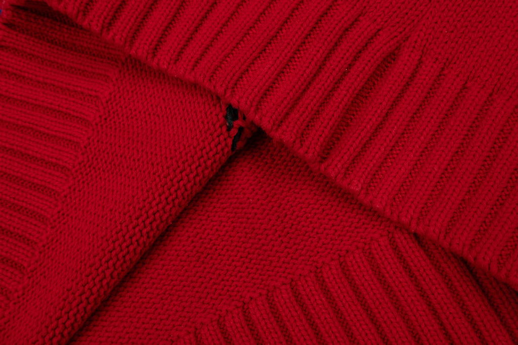 Jacquard Heart Crewneck Sweater