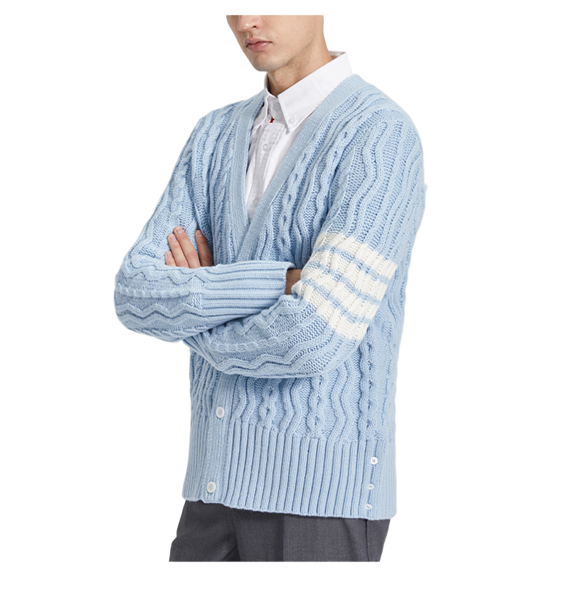 Sweater Jacket by Thom Browne, knitwear detail view