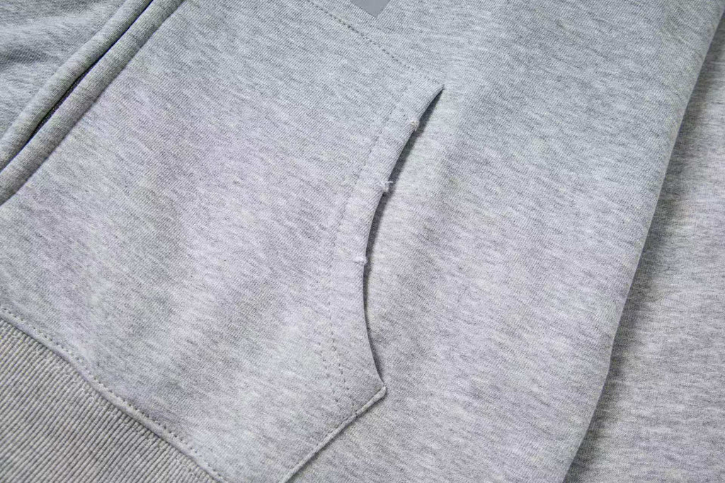 Letter Print Zip-Up Hoodie Jacket