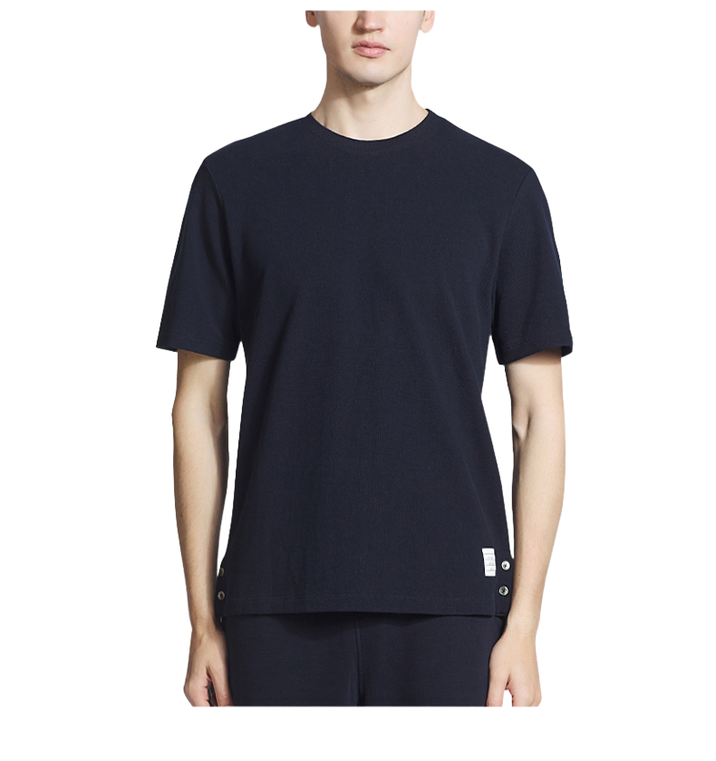 Casual crew neck T-shirt by Thom Browne, product detail view