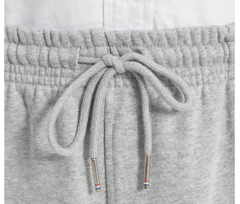 Thom Browne Style Unisex Casual Sweatpants with Signature Four-Bar Detail - Image 6