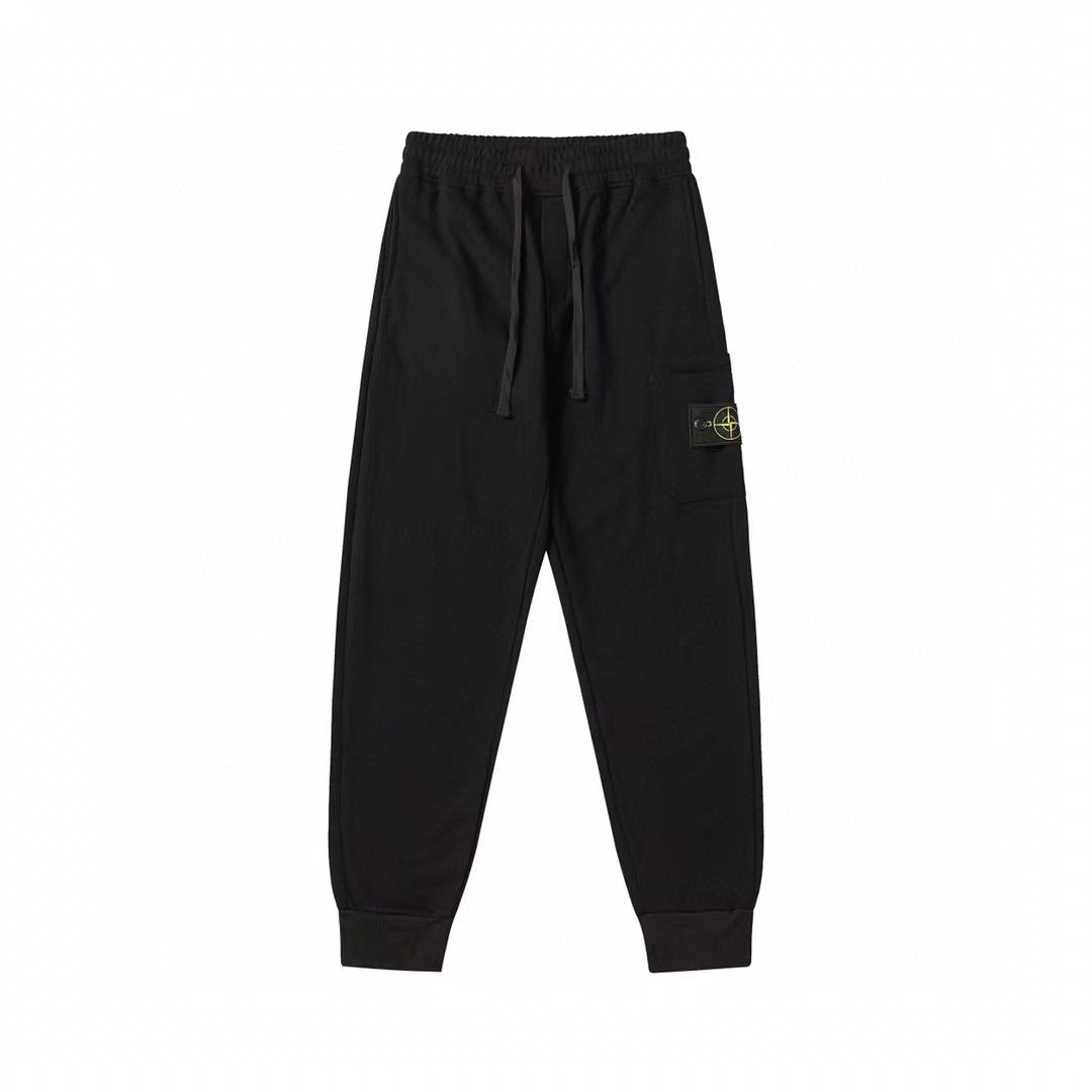 Stone Island Badge Sweatpants — Unisex Tapered Fit