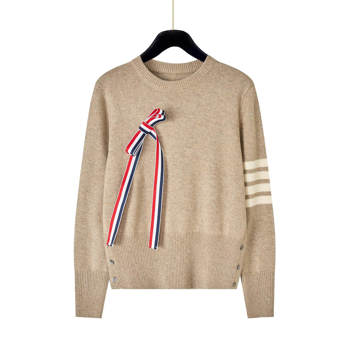 Bow-knitted sweater + short skirt - Image 5