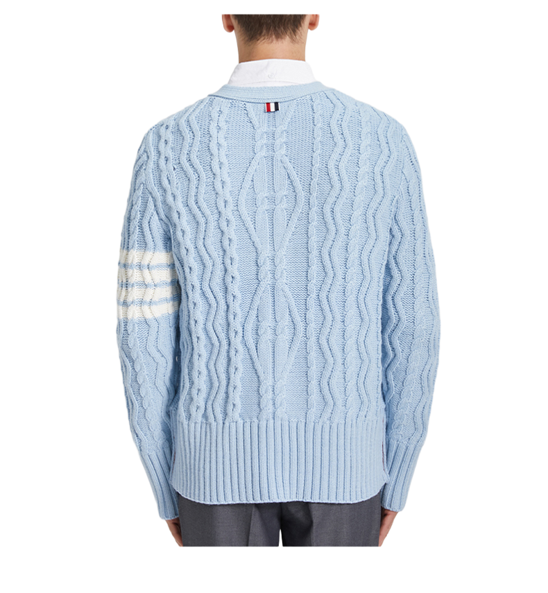 Sweater Jacket by Thom Browne, knitwear detail view