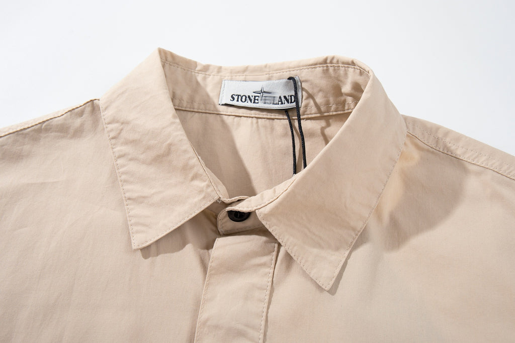 Stone Island Corduroy Short-Sleeve Shirt