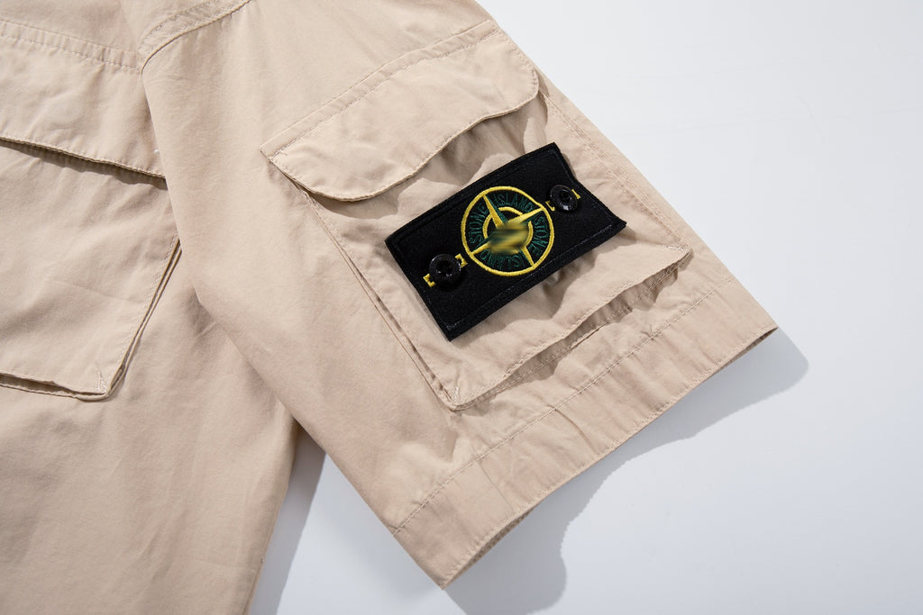 Stone Island Corduroy Short-Sleeve Shirt