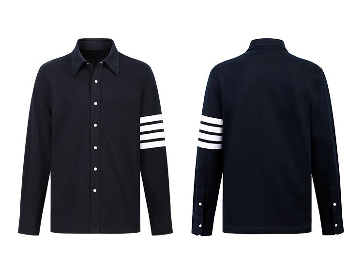 Men's long-sleeved shirt by Thom Browne, shirt detail view