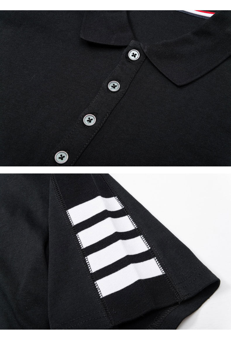 Four-bar sleeve T-shirt by Thom Browne, product detail view