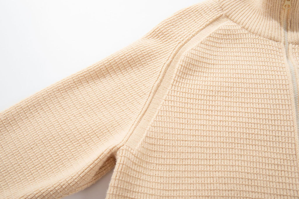 Stone Island Mock-Neck Zip-Up Knit Cardigan