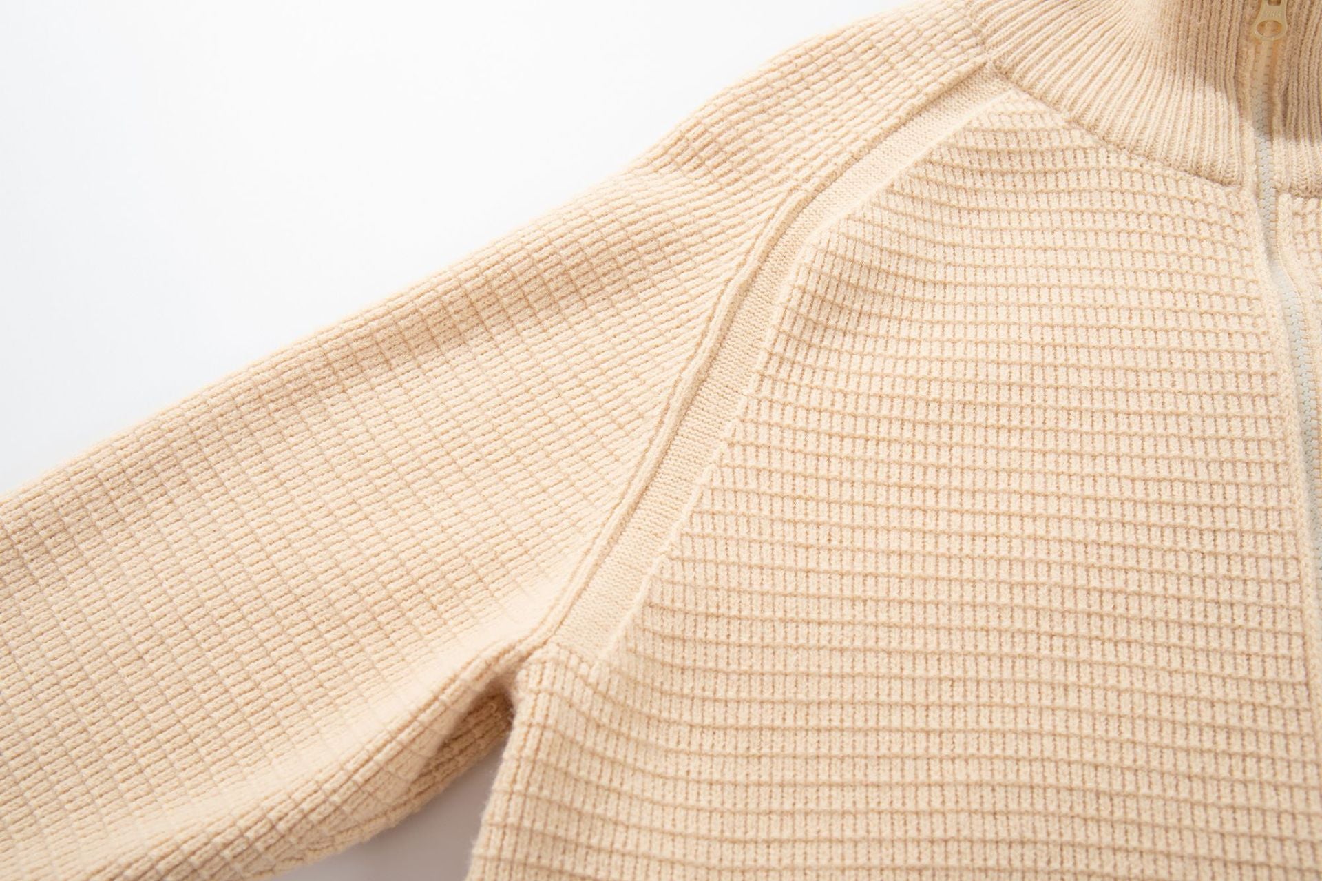 Stone Island Mock-Neck Zip-Up Knit Cardigan