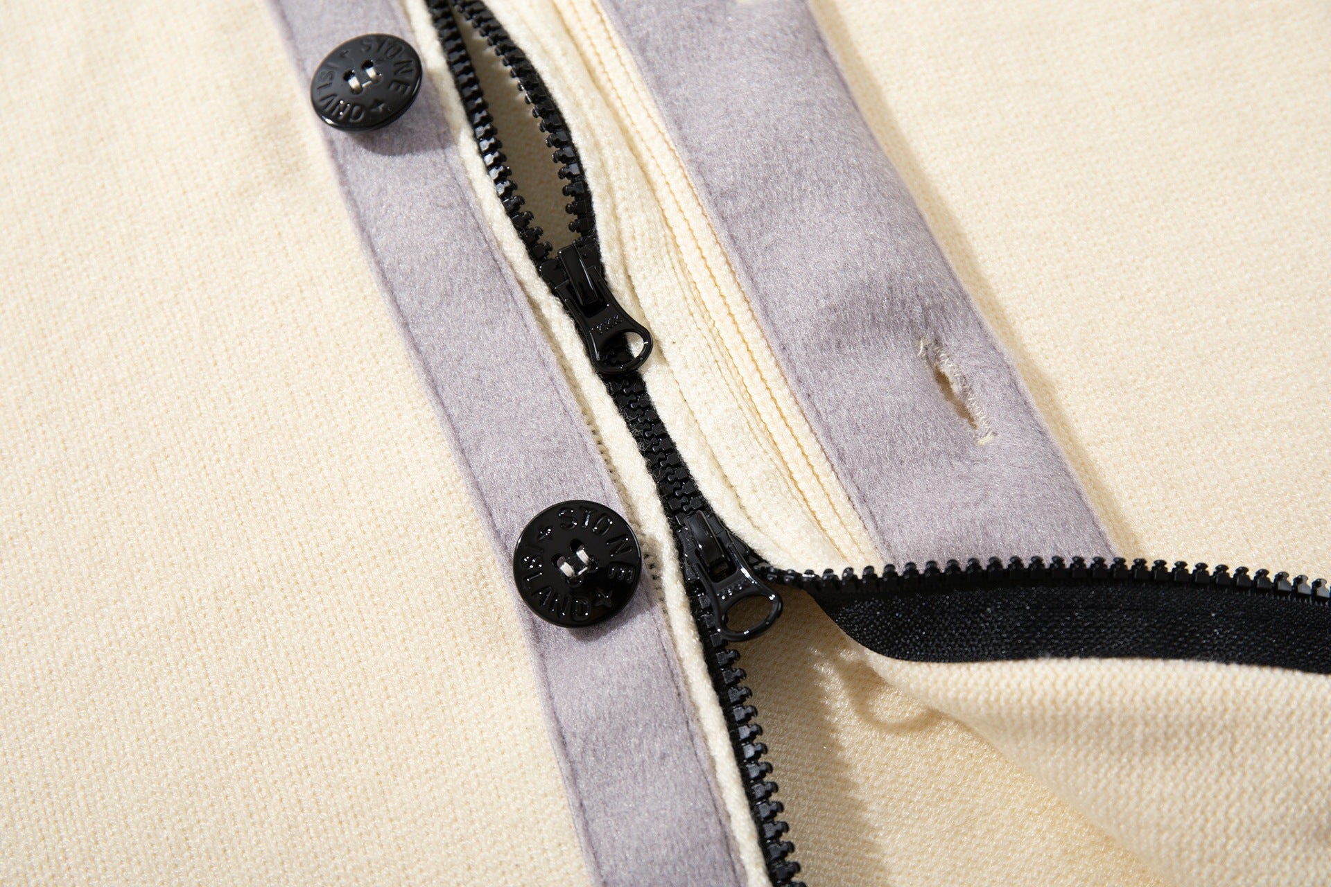 Stone Island Badge Sleeve Patch Button-Front Knit Cardigan