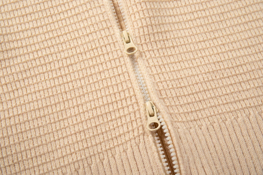 Stone Island Mock-Neck Zip-Up Knit Cardigan