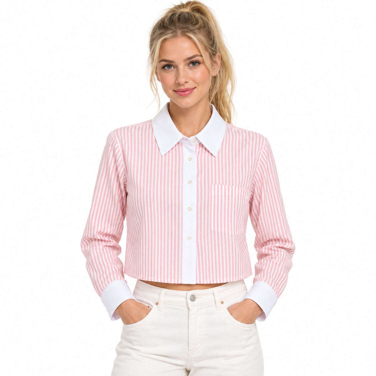 Cropped shirt - Model Main Image