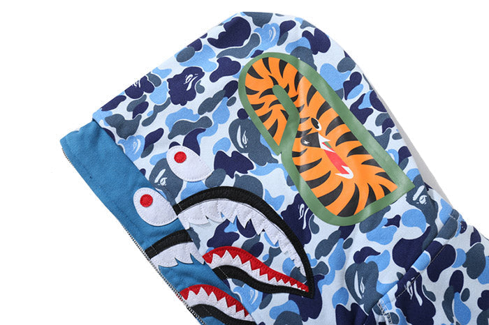 BAPE Double-hat Big ABC Camo Shark Hoodie - image 18
