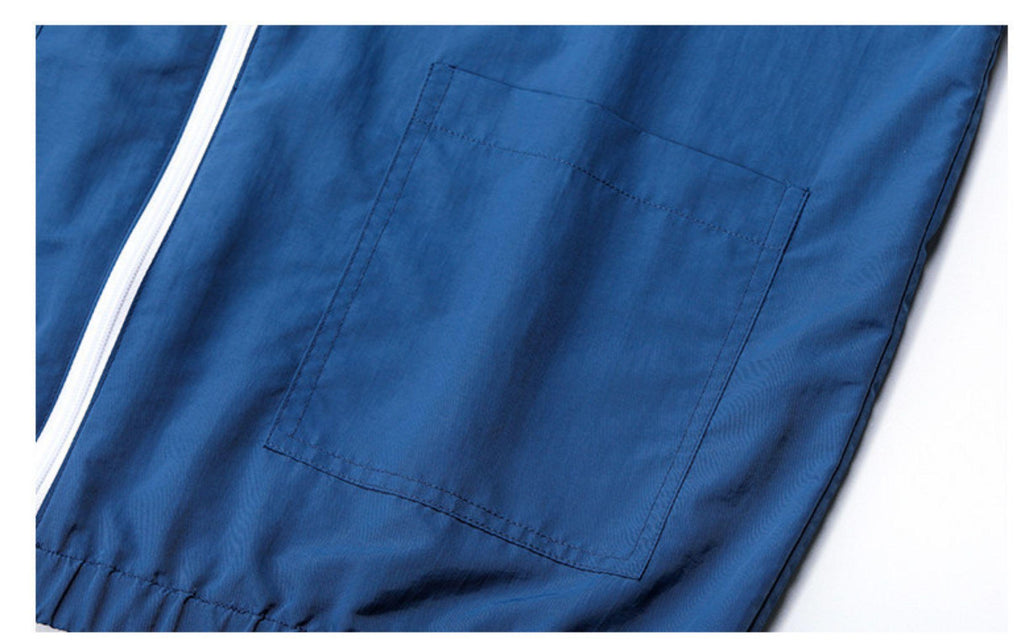 Unisex lightweight jacket by Thom Browne, outerwear detail view