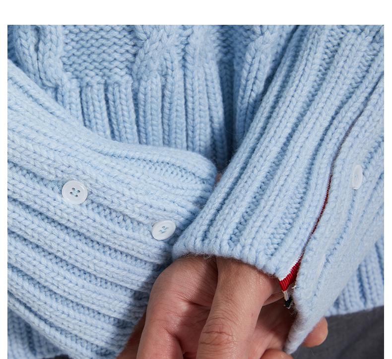 Sweater Jacket by Thom Browne, knitwear detail view